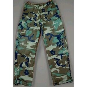 Vintage Military BDU Pants Woodland Camo Men’s Medium 35x32 Cargo Army Style